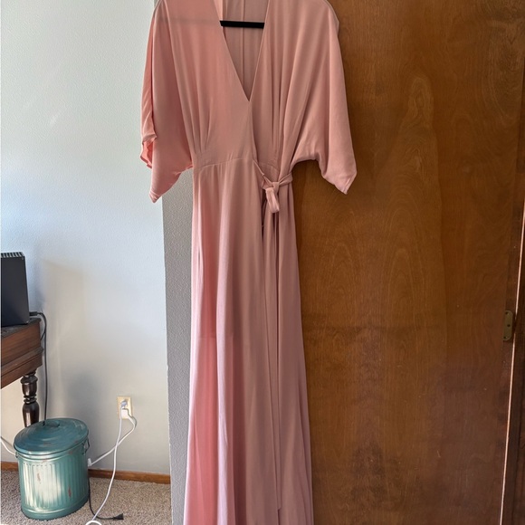Reformation Winslow Blush Wrap Front Maxi Dress - Picture 9 of 10